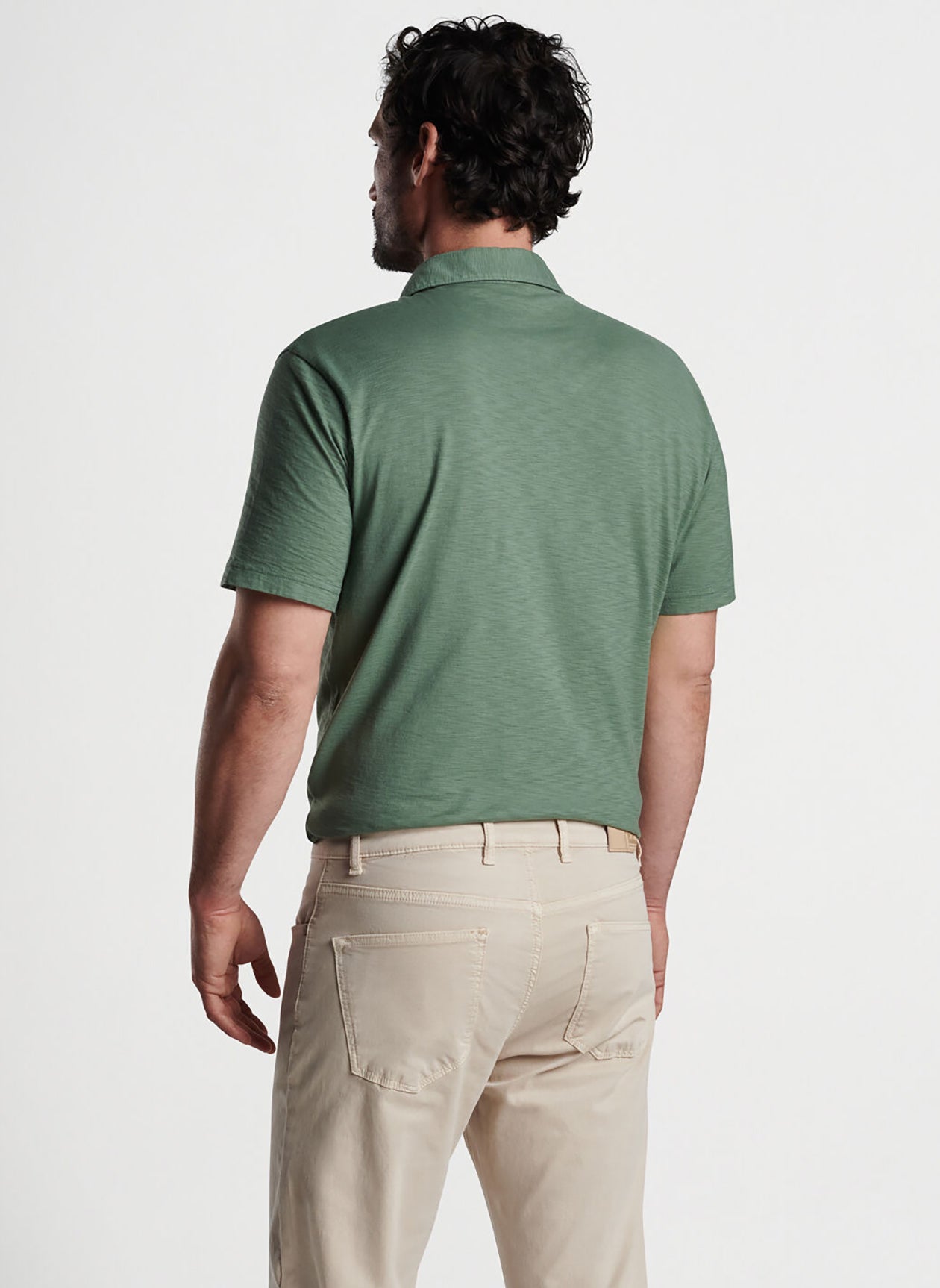Peter Millar Men's Journeyman Pima Cotton Polo - Eucalyptus