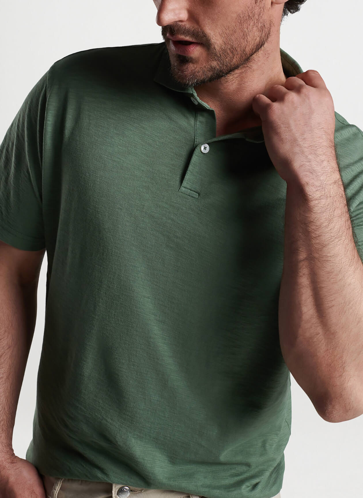 Peter Millar Men's Journeyman Pima Cotton Polo - Eucalyptus