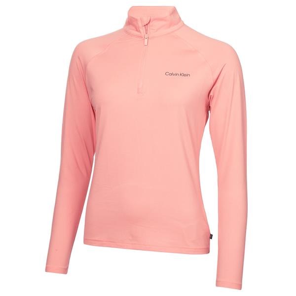 Calvin Klein Ladies San Marros Quarter Zip - Coral