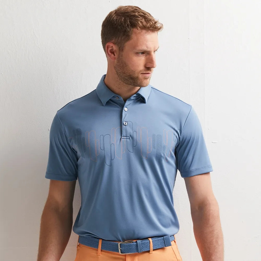 PING Men's Arizona Cactus Print Polo