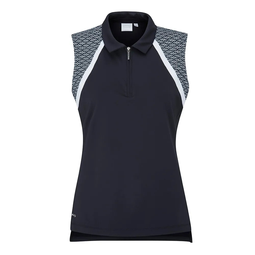 PING Ladies Ansie Polo - Navy / White