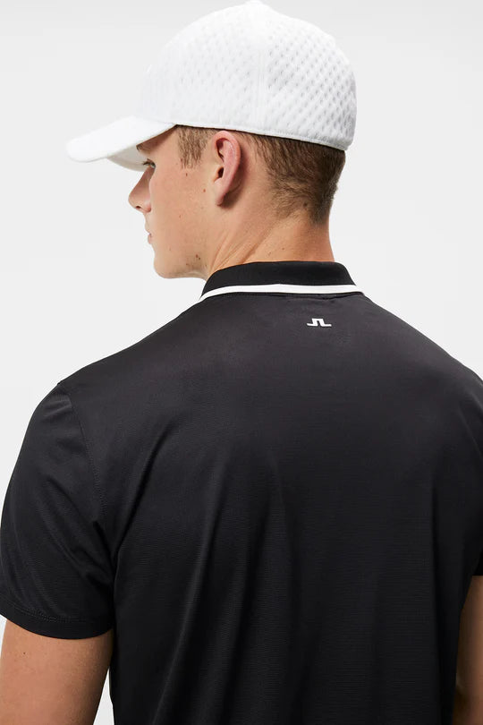 J.Lindberg Men's Luca Regular Fit Polo - Black