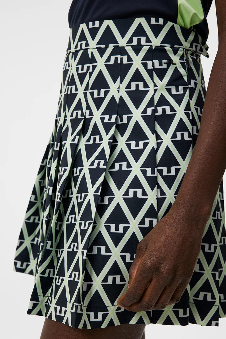J.Lindeberg Ladies Adina Print Skirt - Geo JL Navy