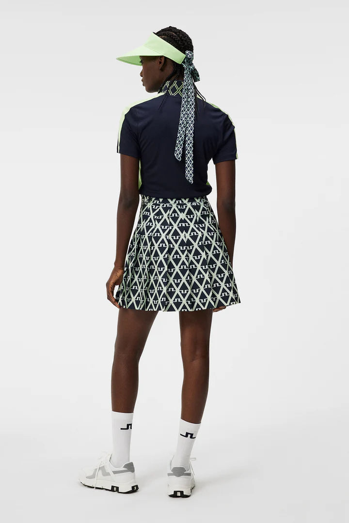 J.Lindeberg Ladies Adina Print Skirt - Geo JL Navy