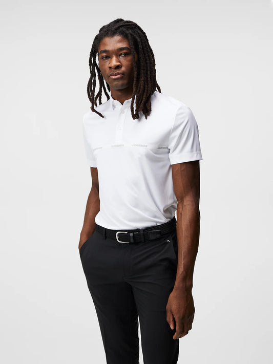 J.Lindeberg Chad Slim Fit Polo - White