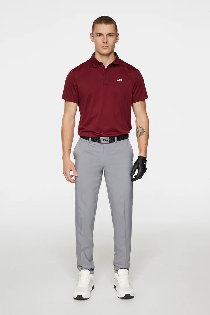 J.Lindeberg Men's Wince Regular Fit Polo - Cabernet