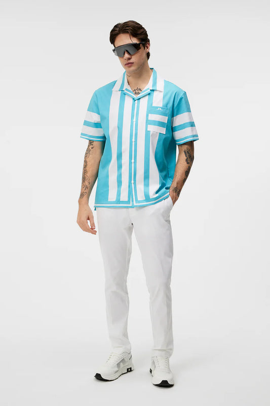 J.Lindeberg Men's Will Shirt - Blue Curacao