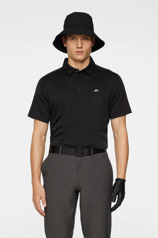J.Lindeberg Men's Rhodes Regular Fit Polo - Black