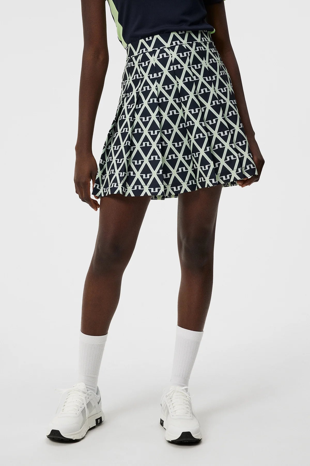 J.Lindeberg Ladies Adina Print Skirt - Geo JL Navy