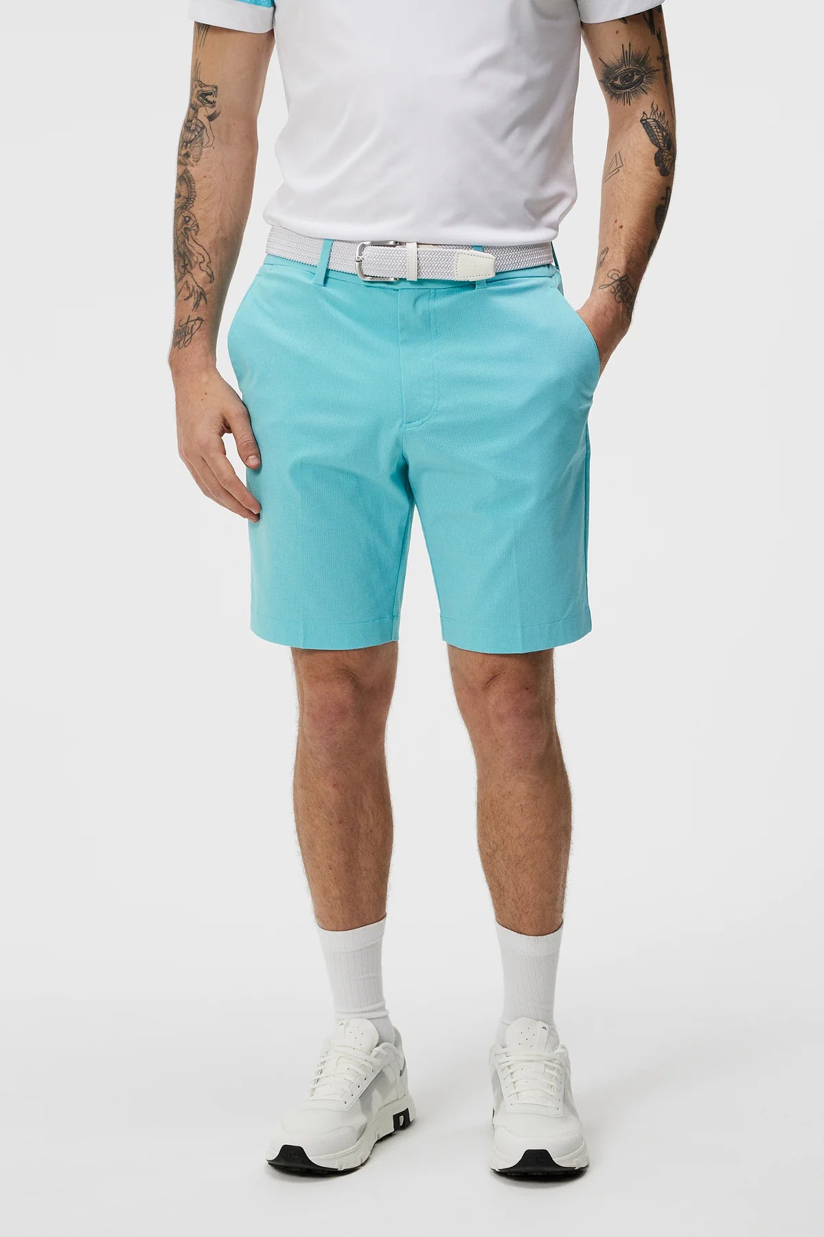 J.Lindeberg Men's Vent Tight Shorts - Blue Curacao