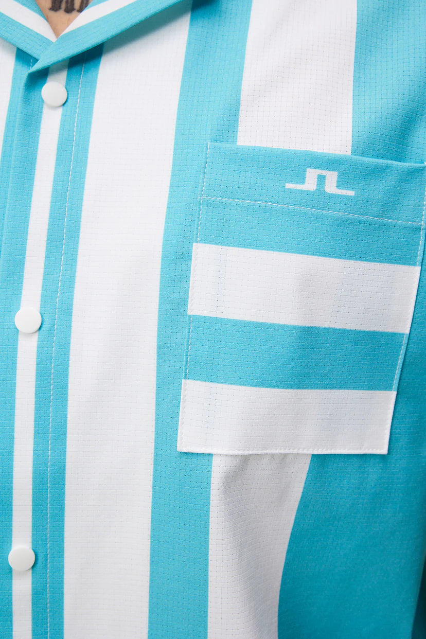 J.Lindeberg Men's Will Shirt - Blue Curacao