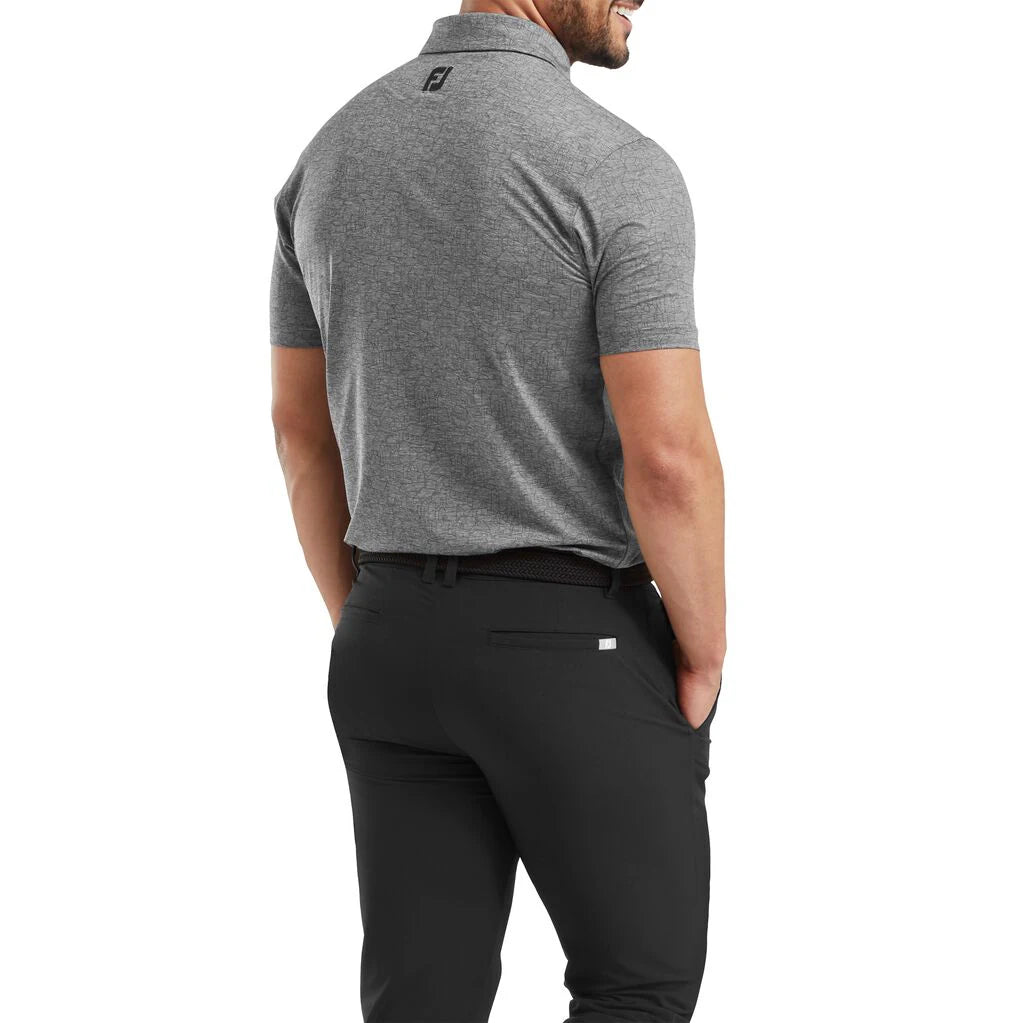 FootJoy Men's Scottish Town Print Polo - Black