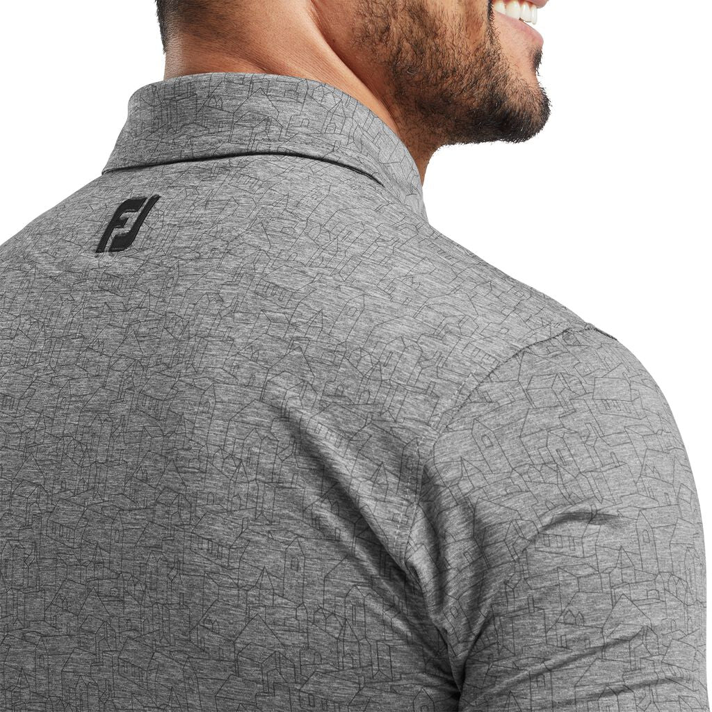 FootJoy Men's Scottish Town Print Polo - Black