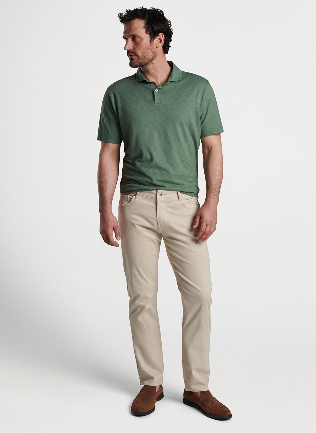 Peter Millar Men's Journeyman Pima Cotton Polo - Eucalyptus