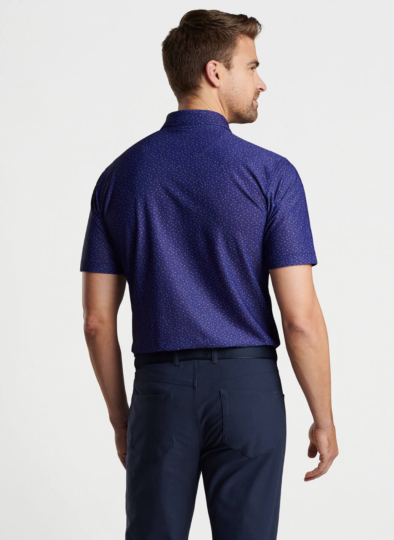 Peter Millar Men's Willis Geo Performance Mesh Polo