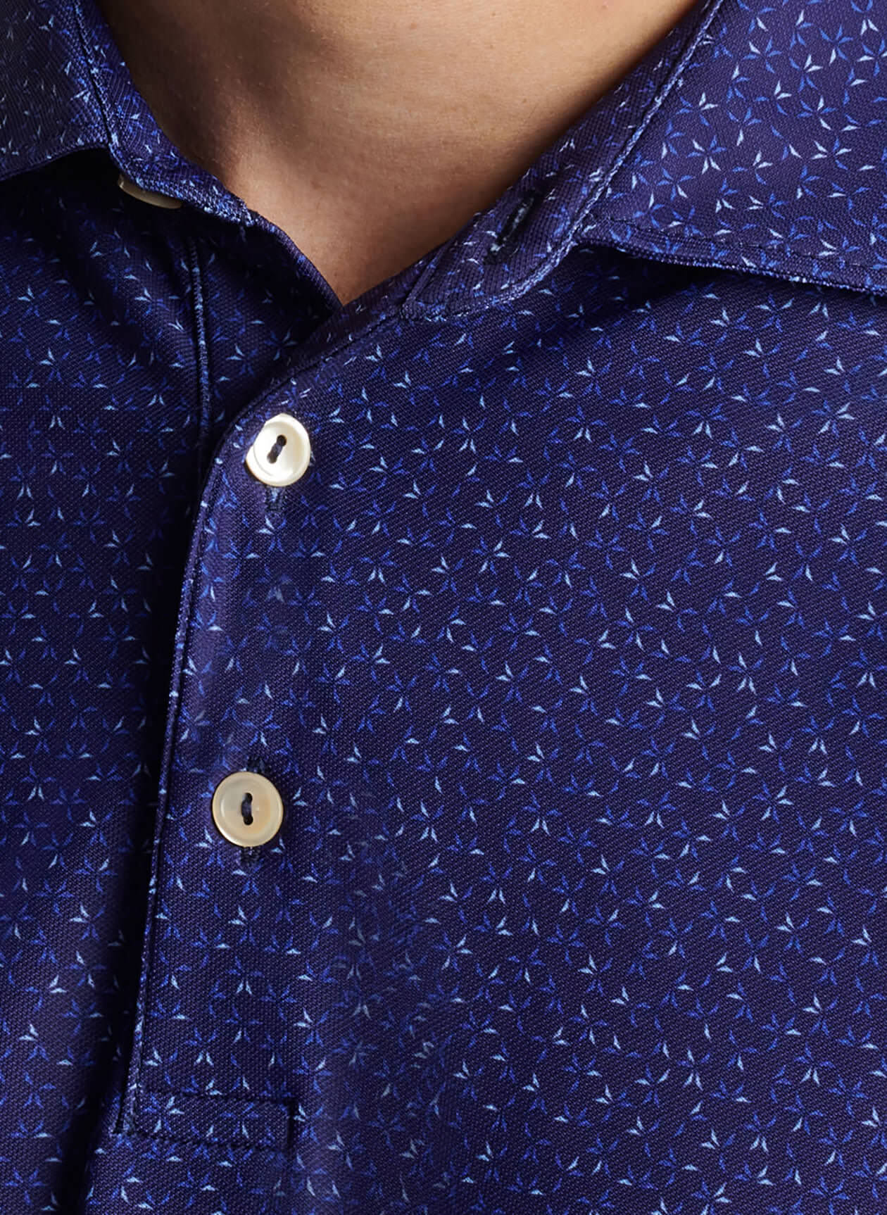 Peter Millar Men's Willis Geo Performance Mesh Polo