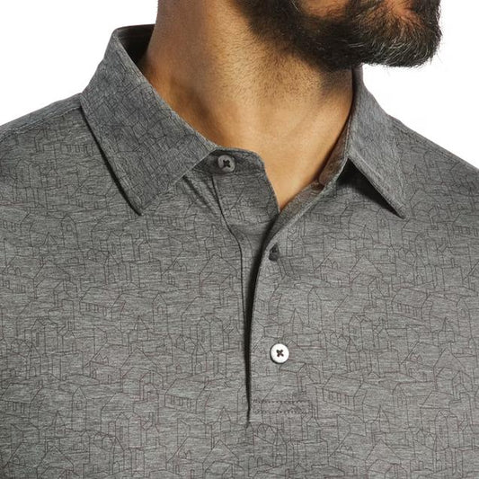 FootJoy Men's Scottish Town Print Polo - Black