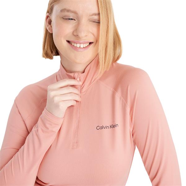 Calvin Klein Ladies San Marros Quarter Zip - Coral