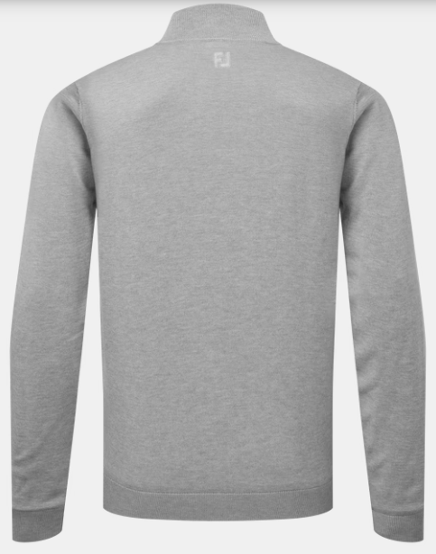 FootJoy Men's Dri Full-Zip Lined Sweater - Heather Grey