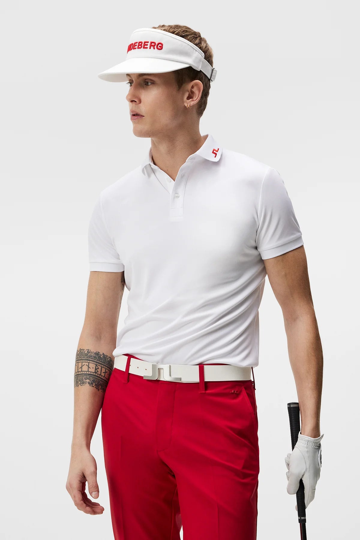 J.Lindeberg Men's KV Print Regular Fit Polo