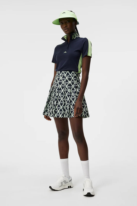 J.Lindeberg Ladies Adina Print Skirt - Geo JL Navy