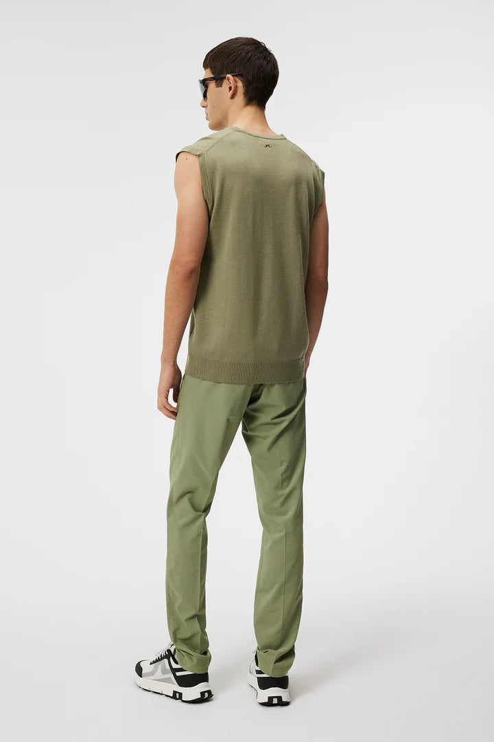 J.Lindeberg Men's Liam Knitted Vest - Oil Green