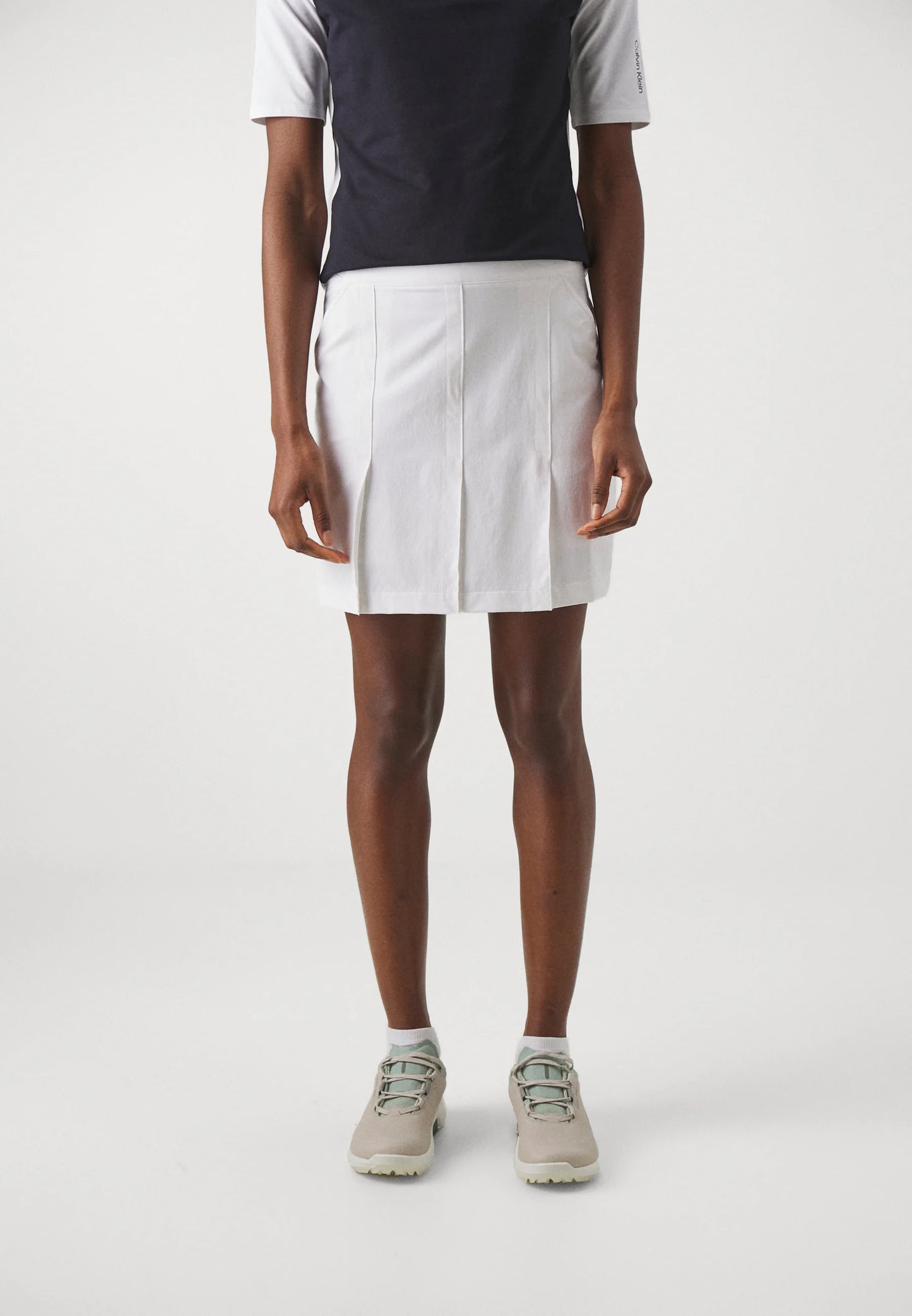 Calvin Klein Hackensack Pleated Skirt - White