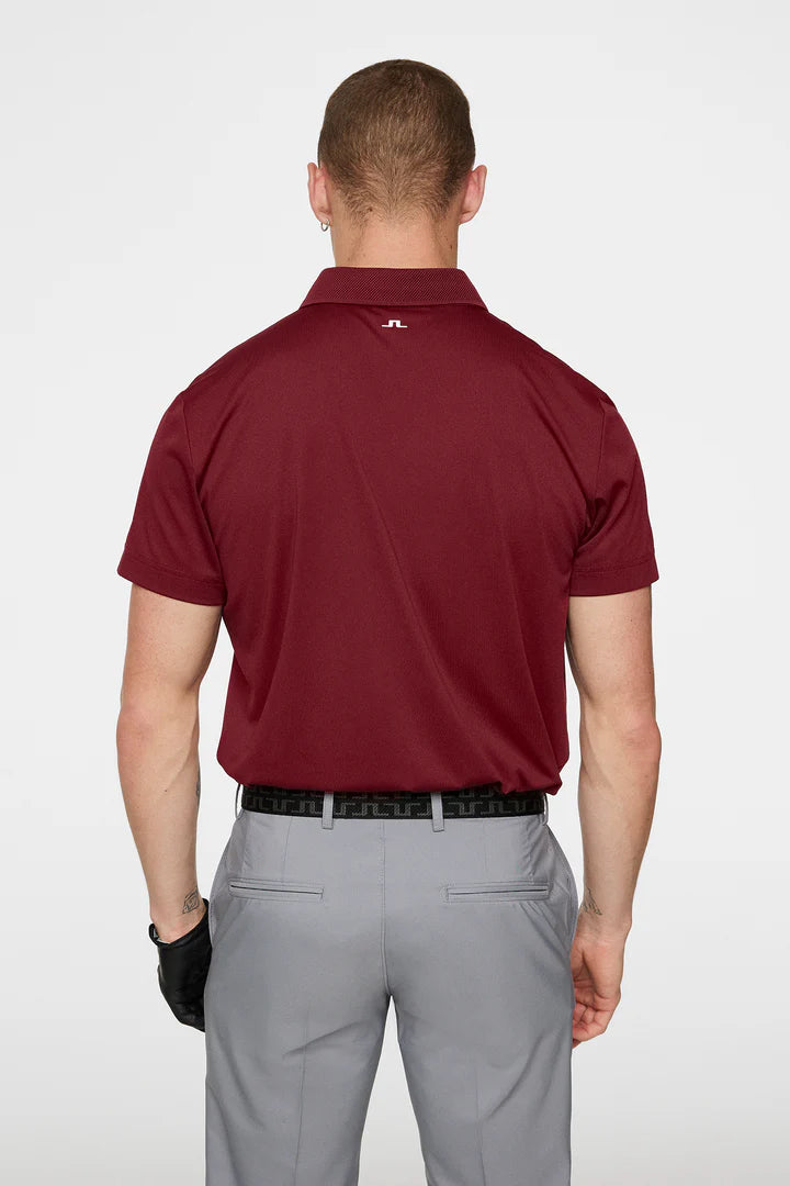 J.Lindeberg Men's Wince Regular Fit Polo - Cabernet