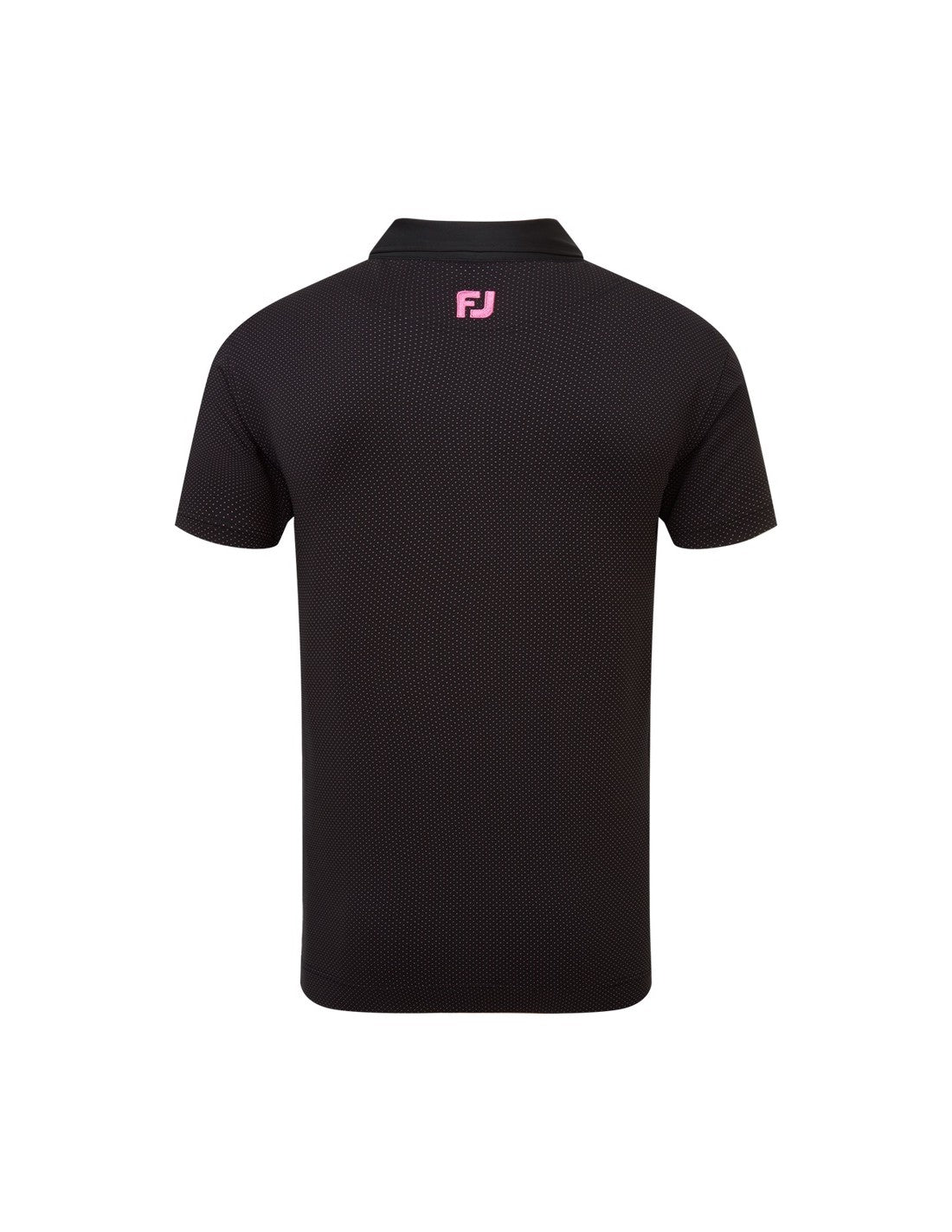 FootJoy Men's Jacquard Dot Polo - Black / Pink