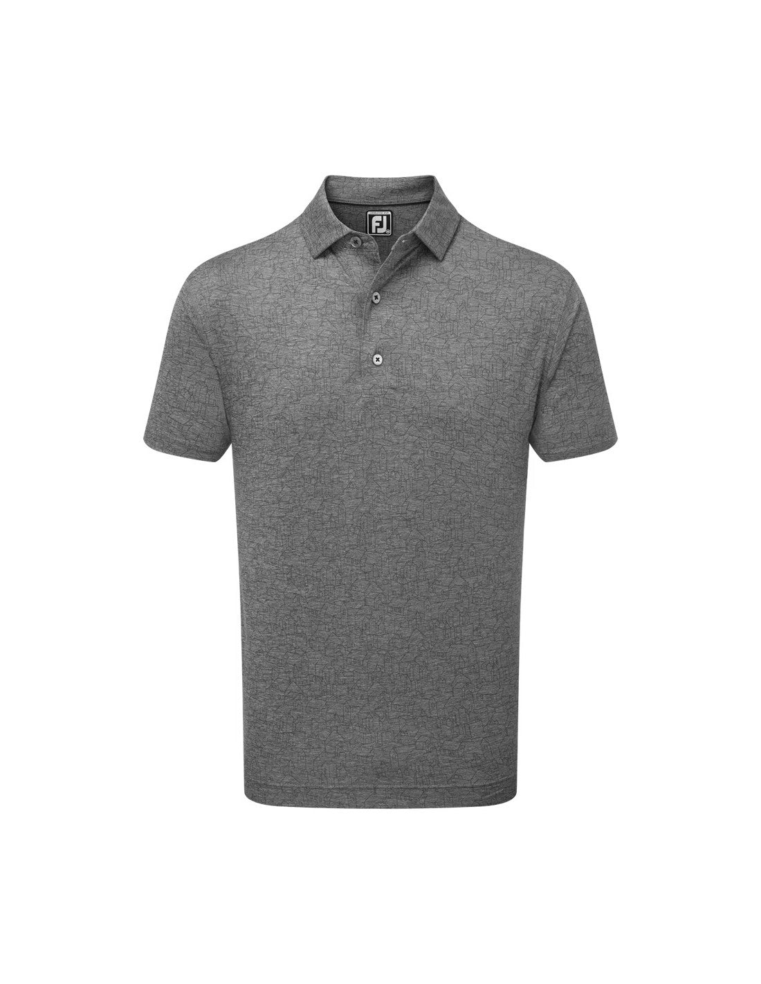 FootJoy Men's Scottish Town Print Polo - Black