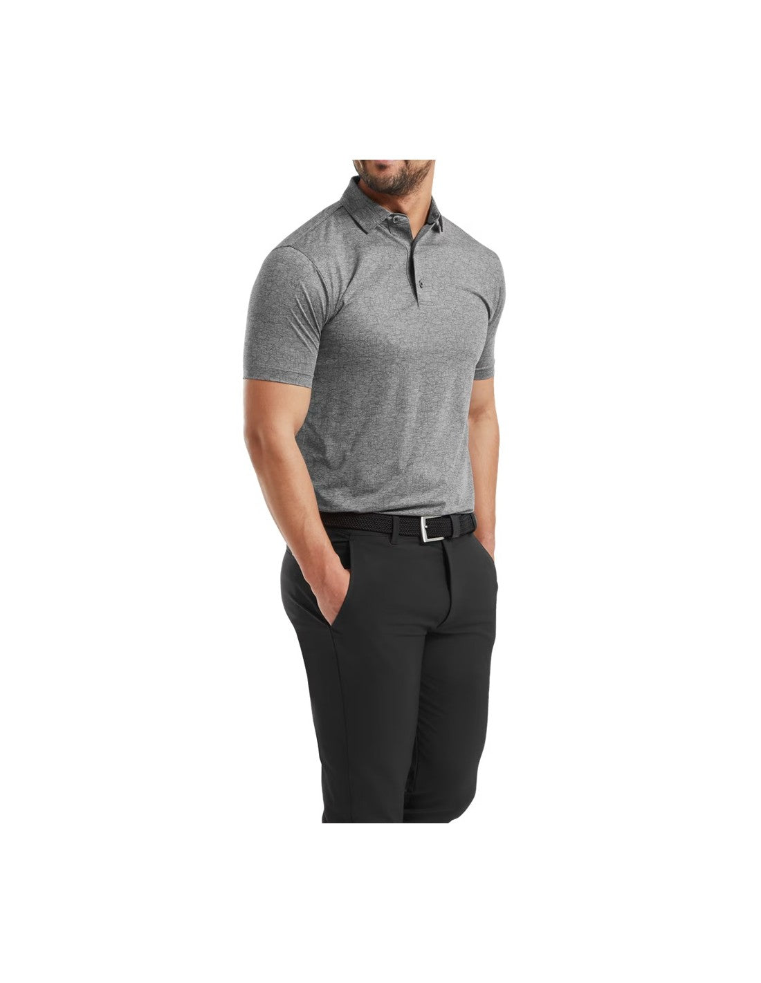 FootJoy Men's Scottish Town Print Polo - Black