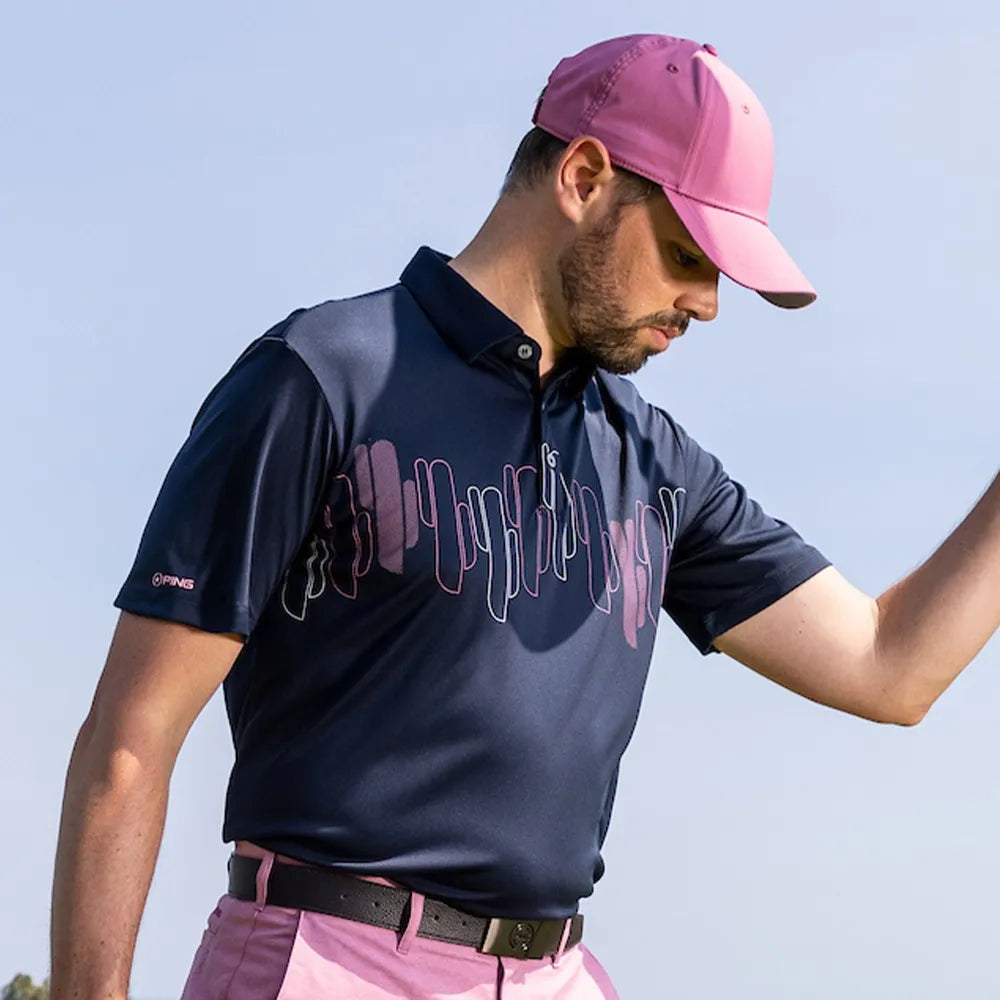 PING Men's Arizona Cactus Print Polo