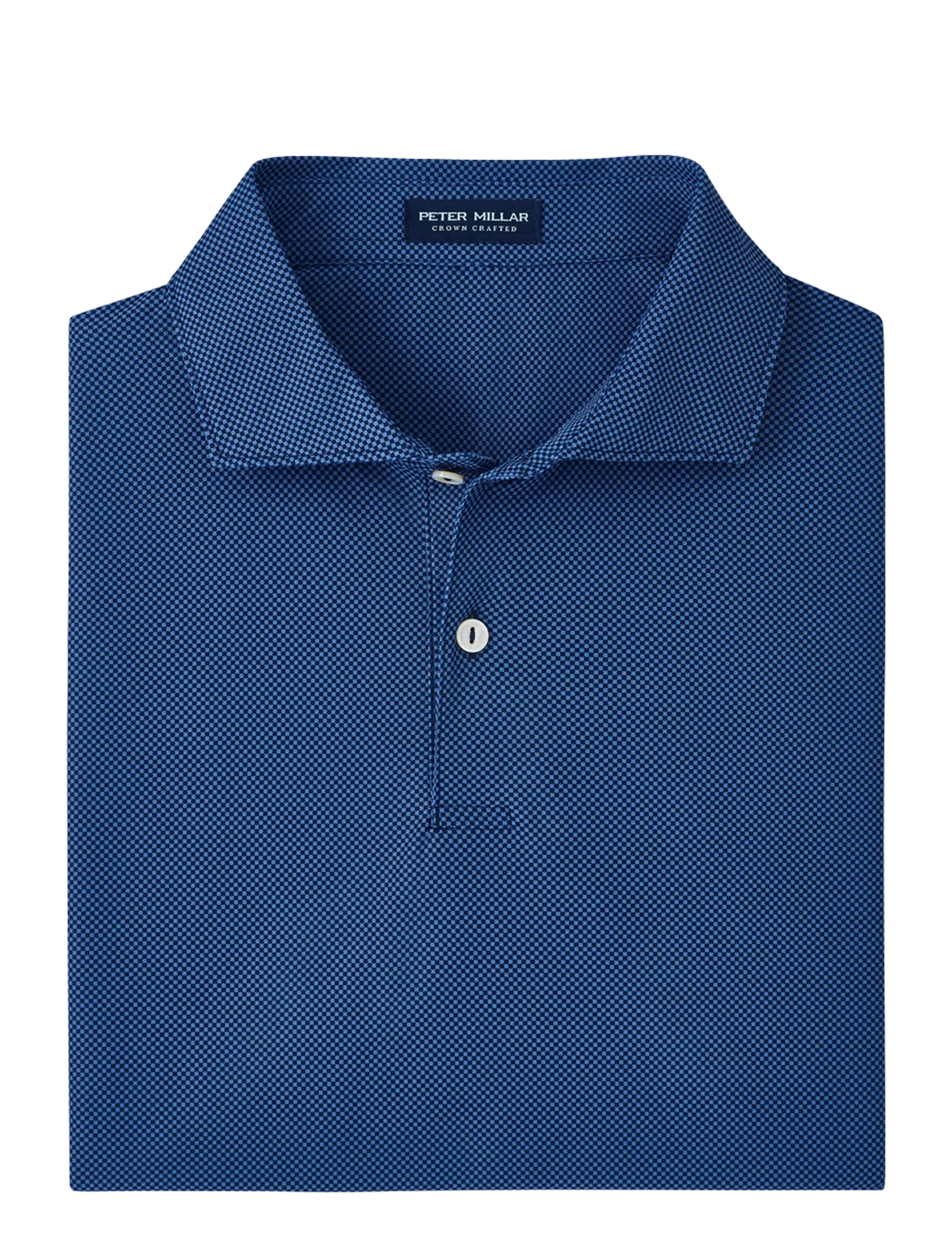 Peter Millar Men's Checkers Performance Mesh Polo - Navy