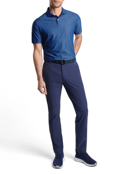 Peter Millar Men's Checkers Performance Mesh Polo - Navy